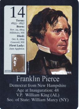 1999-00 Little Debbie C-SPAN American Presidents and First Ladies #14 Franklin Pierce Front