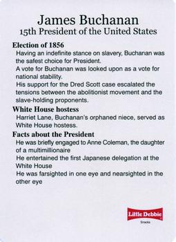 1999-00 Little Debbie C-SPAN American Presidents and First Ladies #15 James Buchanan Back