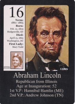 1999-00 Little Debbie C-SPAN American Presidents and First Ladies #16 Abraham Lincoln Front