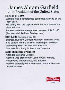 1999-00 Little Debbie C-SPAN American Presidents and First Ladies #20 James Garfield Back
