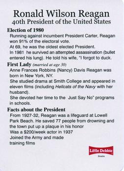 1999-00 Little Debbie C-SPAN American Presidents and First Ladies #40 Ronald Reagan Back
