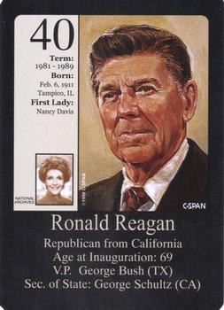 1999-00 Little Debbie C-SPAN American Presidents and First Ladies #40 Ronald Reagan Front