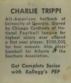 1948 Kellogg's PEP #NNO Charlie Trippi Back