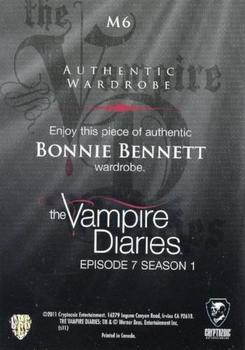 2011 Cryptozoic The Vampire Diaries Season 1 - Wardrobe #M6 Bonnie Bennet Back