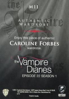2011 Cryptozoic The Vampire Diaries Season 1 - Wardrobe #M11 Caroline Forbes Back