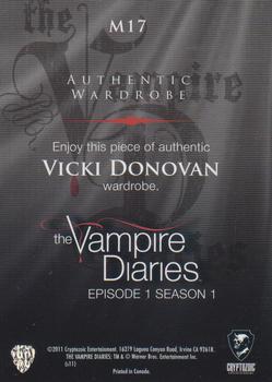 2011 Cryptozoic The Vampire Diaries Season 1 - Wardrobe #M17 Vicki Donovan Back