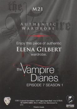 2011 Cryptozoic The Vampire Diaries Season 1 - Wardrobe #M21 Elena Gilbert Back