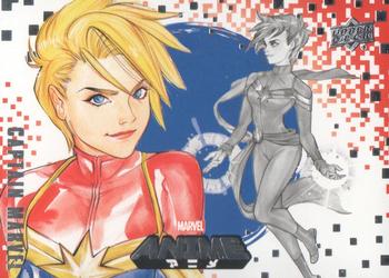 2020 Upper Deck Marvel Anime #1 Captain Marvel Front