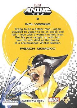 2020 Upper Deck Marvel Anime #2 Wolverine Back
