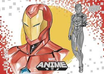 2020 Upper Deck Marvel Anime #3 Iron Man Front
