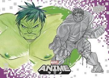 2020 Upper Deck Marvel Anime #4 Hulk Front