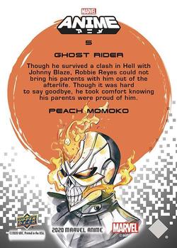 2020 Upper Deck Marvel Anime #5 Ghost Rider Back