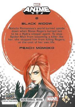 2020 Upper Deck Marvel Anime #6 Black Widow Back