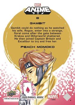 2020 Upper Deck Marvel Anime #8 Gambit Back