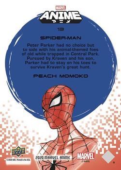 2020 Upper Deck Marvel Anime #13 Spider-Man Back