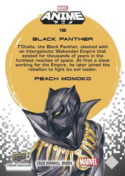 2020 Upper Deck Marvel Anime #15 Black Panther Back