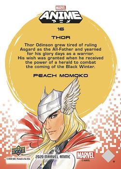 2020 Upper Deck Marvel Anime #16 Thor Back