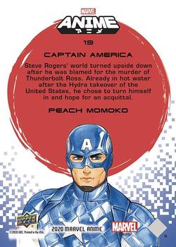 2020 Upper Deck Marvel Anime #19 Captain America Back