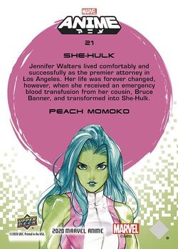 2020 Upper Deck Marvel Anime #21 She-Hulk Back