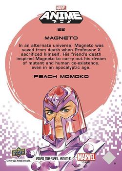 2020 Upper Deck Marvel Anime #22 Magneto Back