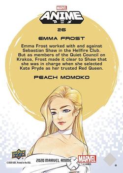 2020 Upper Deck Marvel Anime #26 Emma Frost Back