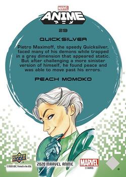 2020 Upper Deck Marvel Anime #29 Quicksilver Back