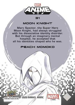 2020 Upper Deck Marvel Anime #31 Moon Knight Back