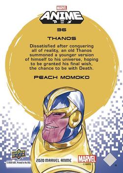 2020 Upper Deck Marvel Anime #36 Thanos Back