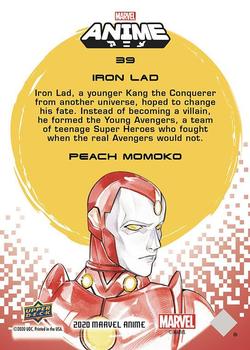 2020 Upper Deck Marvel Anime #39 Iron Lad Back