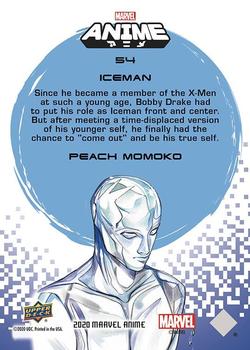 2020 Upper Deck Marvel Anime #54 Iceman Back
