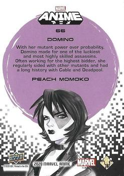 2020 Upper Deck Marvel Anime #66 Domino Back