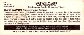 1968 Nabisco Sugar Daddy Wildlife Collection Series 6 #7 Silver Salmon Back