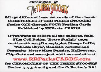 2016 RRParks Chronicles of the Three Stooges #NNO Series 5 Clip Out Card Front