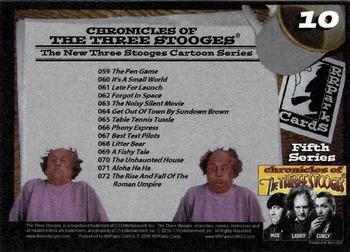 2016 RRParks Chronicles of the Three Stooges - The New Three Stooges Cartoon Series #10 Cartoon list 059-072 Back