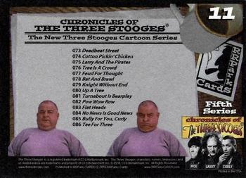 2016 RRParks Chronicles of the Three Stooges - The New Three Stooges Cartoon Series #11 Cartoon list 073-086 Back