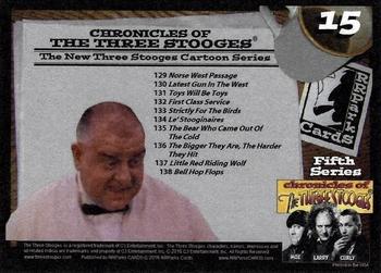 2016 RRParks Chronicles of the Three Stooges - The New Three Stooges Cartoon Series #15 Cartoon list 129-138 Back