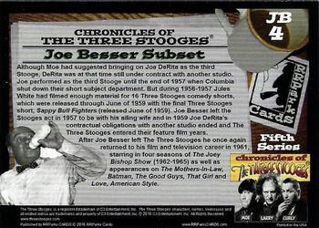 2016 RRParks Chronicles of the Three Stooges - Joe Besser #JB4 Although Moe had suggesting bringing on Joe DeRita Back