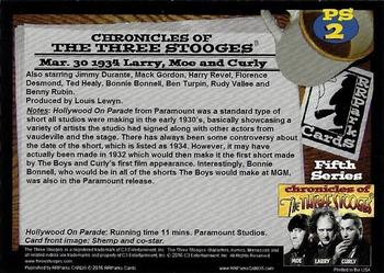 2016 RRParks Chronicles of the Three Stooges - Pre Columbia Shorts #PS2 Hollywood On Parade. Mar. 30, 1934 Back
