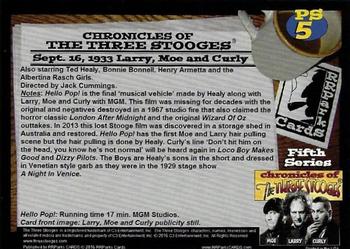 2016 RRParks Chronicles of the Three Stooges - Pre Columbia Shorts #PS5 Hello Pop! Sept. 16, 1933 Back