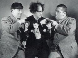 2016 RRParks Chronicles of the Three Stooges - Mini Clip Out Cards #152 Larry, Moe and Curly with Larry, Moe and Curly Front