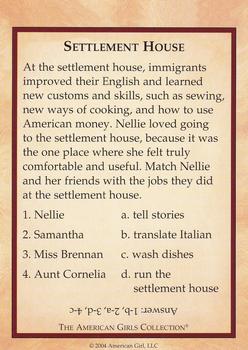 2004 American Girl Nellie's Promise #7 Settlement House Back