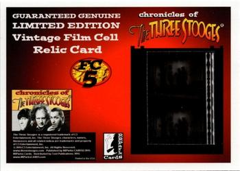 2015 RRParks Chronicles of the Three Stooges - Film Cell Cards #FC5 The Three Stooges Go Around the World in a Daze Back