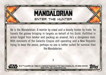 2020 Topps Star Wars: The Mandalorian Season 1 #1 Enter the Hunter Back