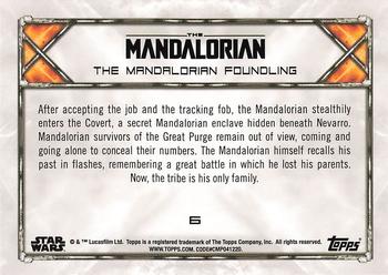 2020 Topps Star Wars: The Mandalorian Season 1 #6 The Mandalorian Foundling Back