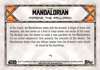2020 Topps Star Wars: The Mandalorian Season 1 #7 Forging the Pauldron Back