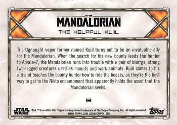 2020 Topps Star Wars: The Mandalorian Season 1 #8 The Helpful Kuiil Back