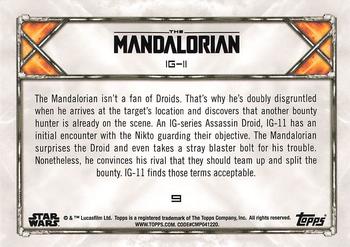 2020 Topps Star Wars: The Mandalorian Season 1 #9 IG-11 Back