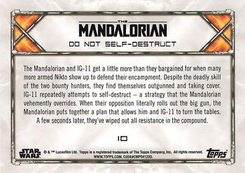 2020 Topps Star Wars: The Mandalorian Season 1 #10 Do Not Self-Destruct Back