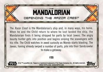 2020 Topps Star Wars: The Mandalorian Season 1 #15 Defending the Razor Crest Back