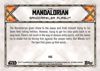2020 Topps Star Wars: The Mandalorian Season 1 #16 Sandcrawler Pursuit Back
